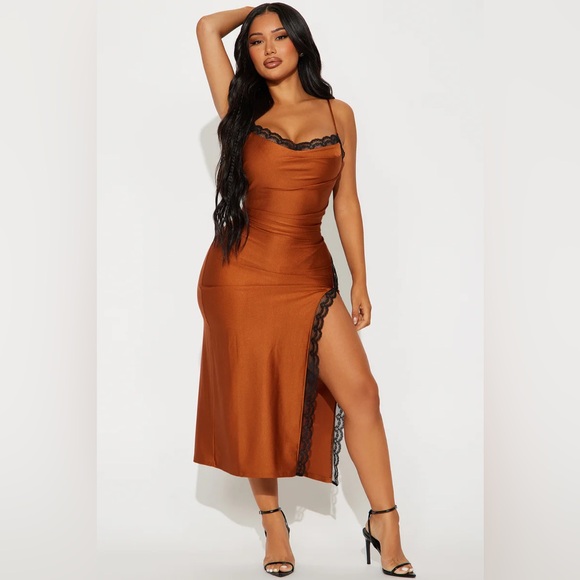 Syrah Midi Dress - Copper - Picture 1 of 6